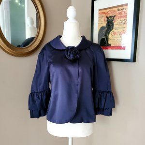 Marc Jacobs Blue Silk Jacket Size 8 NWT